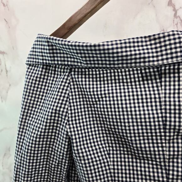 Bailey 44 Shirt Womens Small Navy White Button Up Gingham Picnic Off Shoulder - Picture 6 of 11